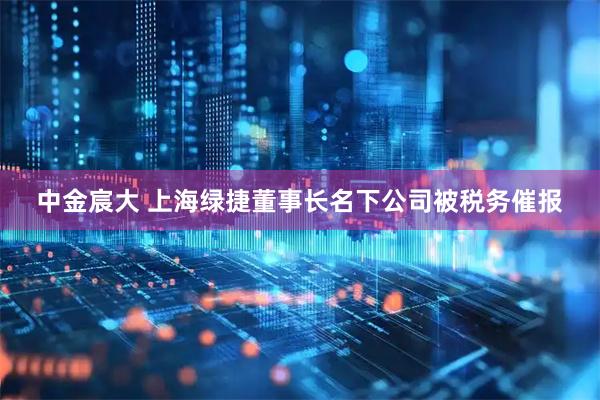 中金宸大 上海绿捷董事长名下公司被税务催报