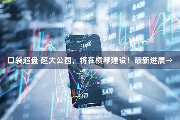 口袋超盘 超大公园，将在横琴建设！最新进展→