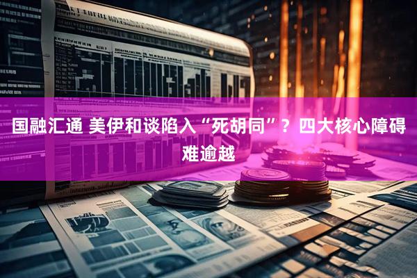 国融汇通 美伊和谈陷入“死胡同”？四大核心障碍难逾越