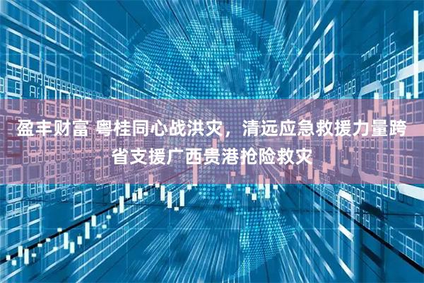 盈丰财富 粤桂同心战洪灾,清远应急救援力量跨省支援广西贵港抢险救灾